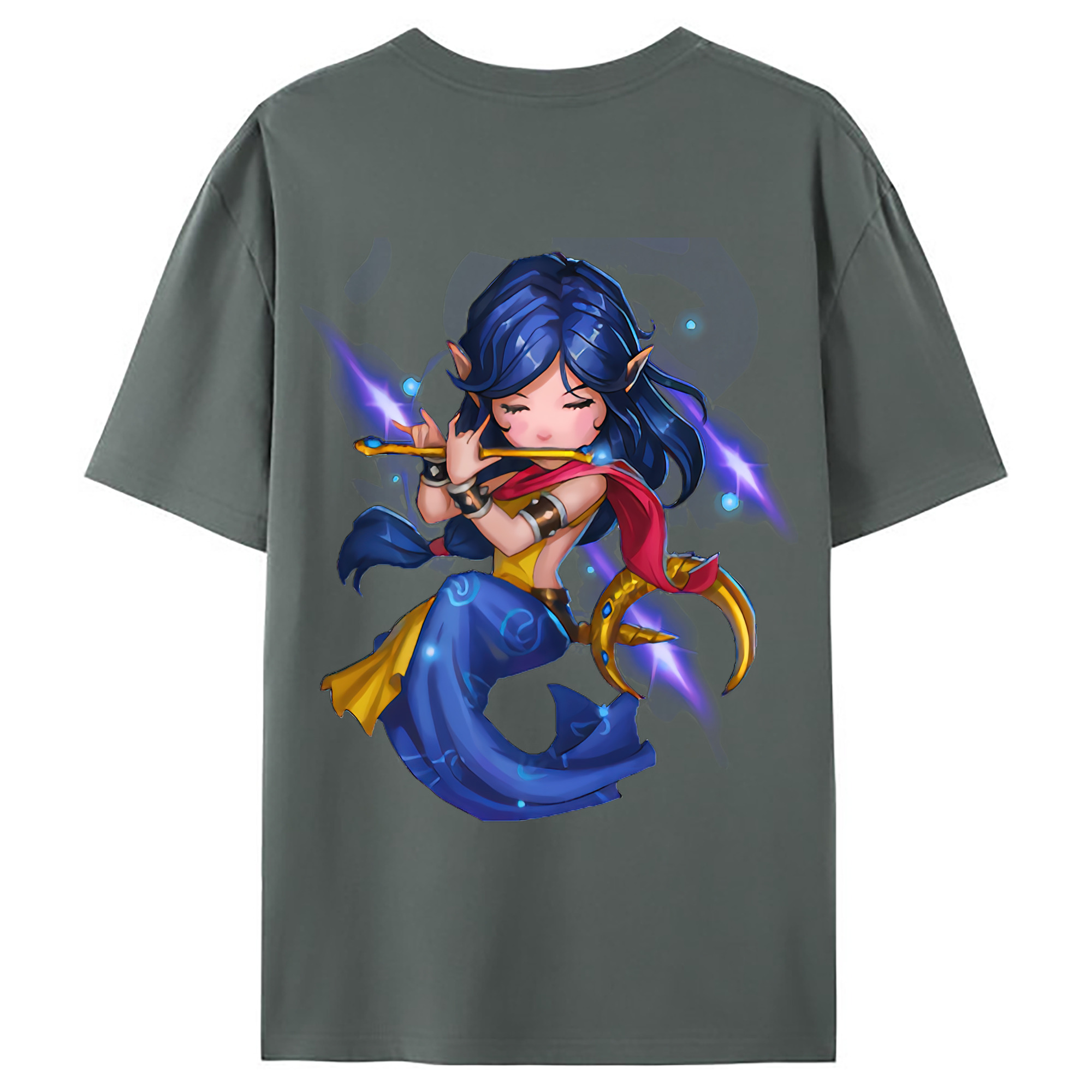 （画像用） リーグ・オブ・レジェンド League of Legends LOL 綿100％ メンズ半袖Tシャツ（バックプリント） 通気性
